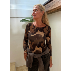 Cash Camo Blouse- Mou