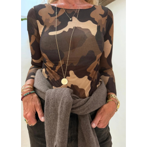 Cash Camo Blouse- Mou