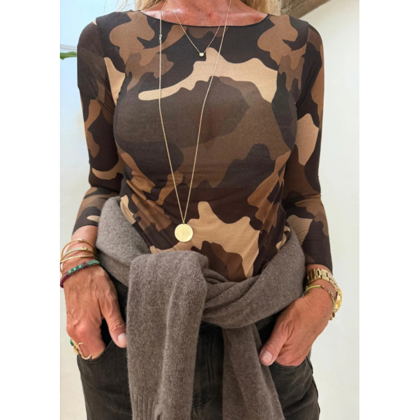 Cash Camo Blouse- Mou