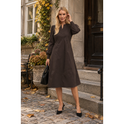Antoinett Rib Dress-Demitasse