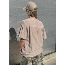 Elegance V-neck Tunic- Taupe 