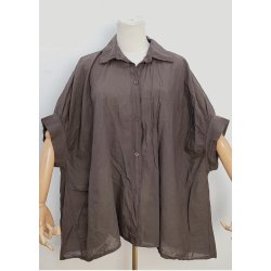 LAVIA OVERSIZE SHIRT-CHOKOLATE 