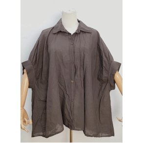 LAVIA OVERSIZE SHIRT-CHOKOLATE PRE-ORDRE UGE 30