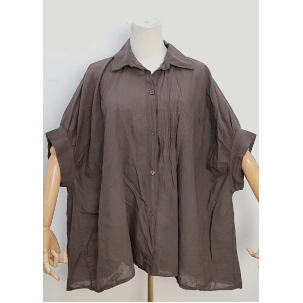 LAVIA OVERSIZE SHIRT-CHOKOLATE PRE-ORDRE UGE 30
