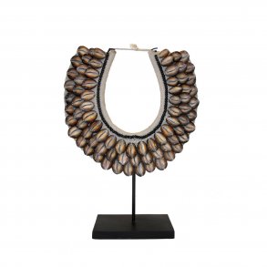 Brown Shell Necklace on stand