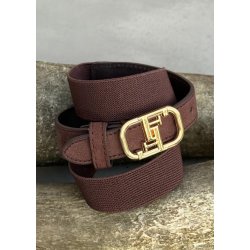  Elastic Belt w. Gold FF Buckle- brown