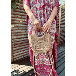  Bohemian braided tote bag S- Camel