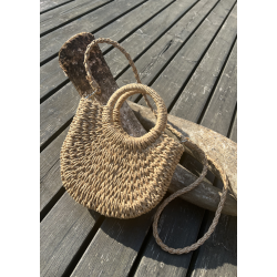  Bohemian braided tote bag S- Camel