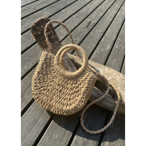  Bohemian braided tote bag S- Camel