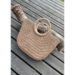  Bohemian braided tote bag L- Camel