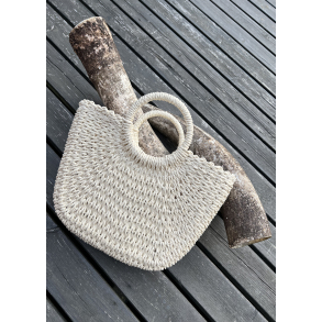  Bohemian braided tote bag L- Beige