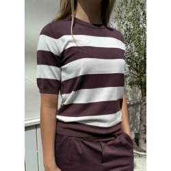 Lizza Striped Knit-Fudges chalk 