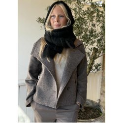 Milu Scarf Knit Balaclava- Black