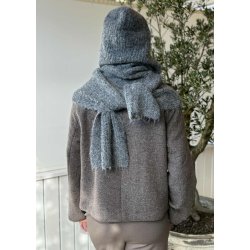 Milu Scarf Knit Balaclava- Medium grey