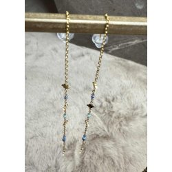 Northen Stars &amp; Pearls Earrings- Gold