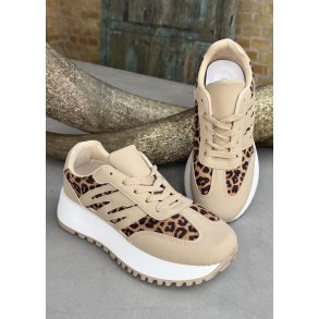 R And B Leo Sneakers- Beige