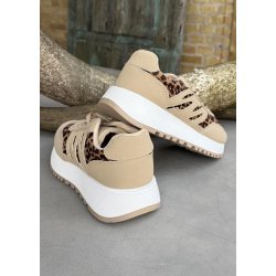 R And B Leo Sneakers- Beige