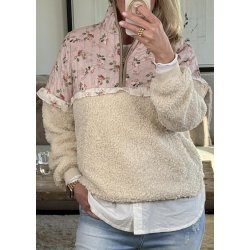 Aiko Catina Teddy Jacket-white cap