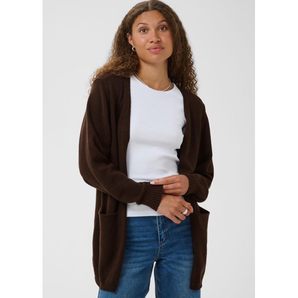 Alina Soft Knit Cardigan- Coffee Bean
