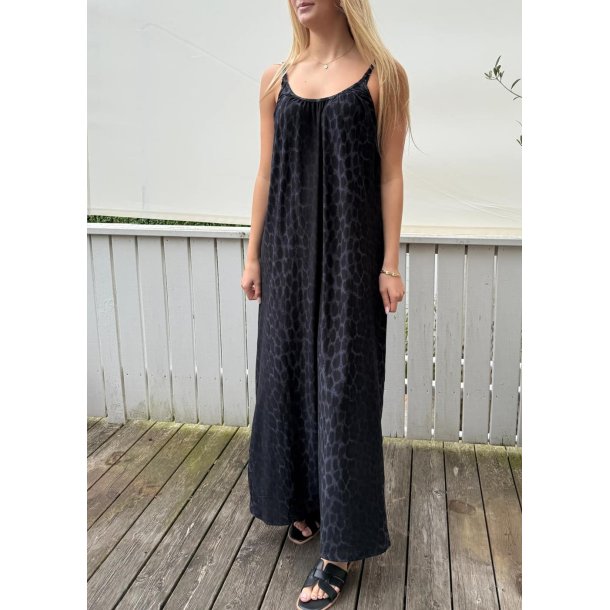 Alma Long Strap Dress- dark grey le