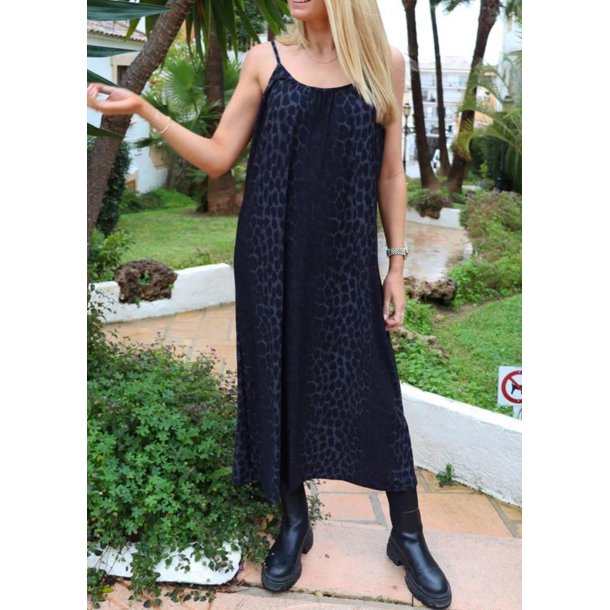 Alma Long Strap Dress- dark grey le