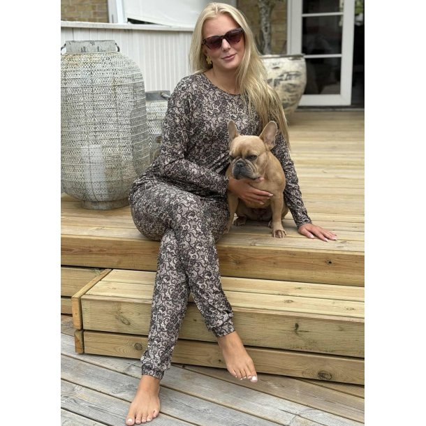 Alma Pants- Mocca Brown Lace