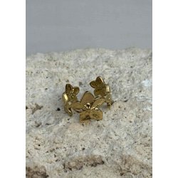 Alma Flower Ring- Gold