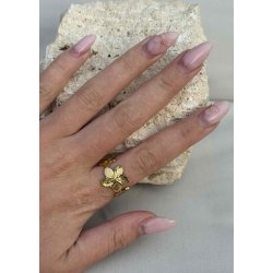 Alma Flower Ring- Gold
