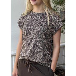 Alma U T-shirt - Mocca Brown Lace 