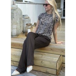 Alma U T-shirt - Mocca Brown Lace 