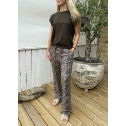 Alma Wide Pants- Mocca Brown Lace 