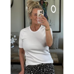 Alyssa Rib T-shirt- Spring Gardenia