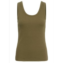 Alyssa Rib Tanktop-Dusky Green