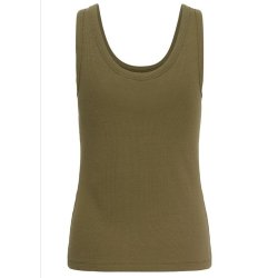 Alyssa Rib Tanktop-Dusky Green