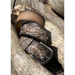 Angel studded Belt SA479- Taupe