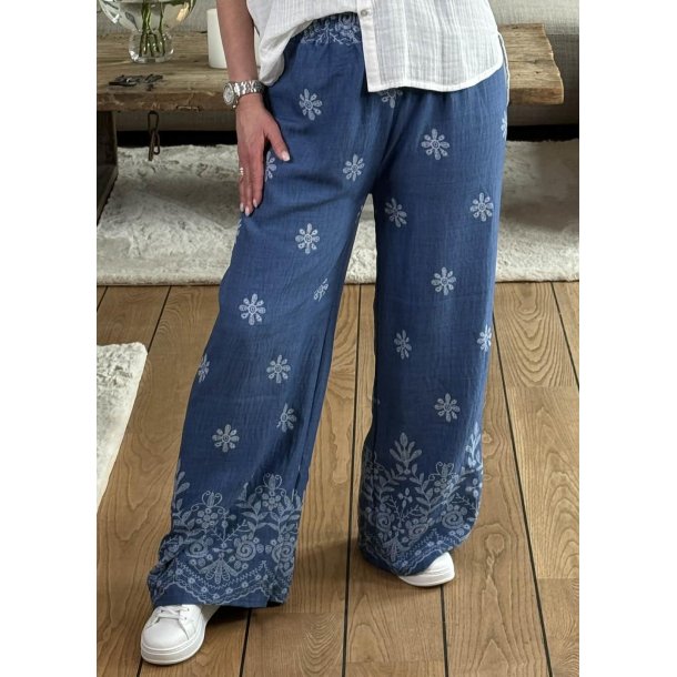Angela Loose Pants- Denim Blue