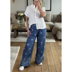 Angela Loose Pants- Denim Blue