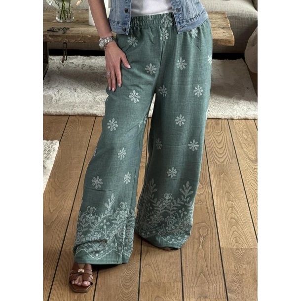 Angela Loose Pants- Green