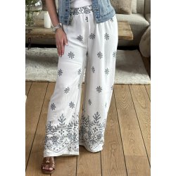 Angela Loose Pants- White