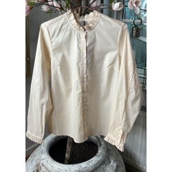 Antoinett Button Shirt- Oyster Gray