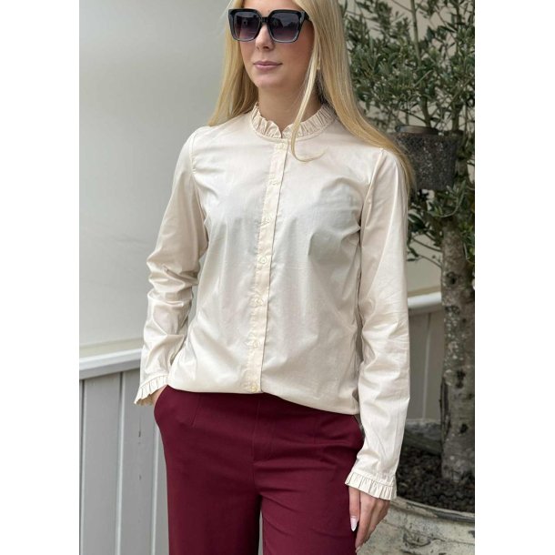 Antoinett Button Shirt- Oyster Gray