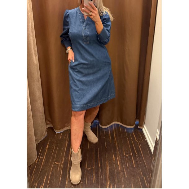 Arpa Short Dress- Dark Blue Wash