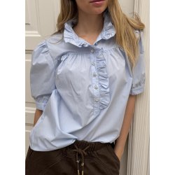 Ariana Similistone Blouse- Light Bl M