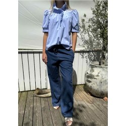 Arianna ss Blue Stripe Blouse