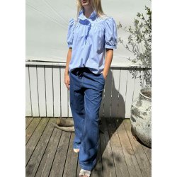 Arianna ss Blue Stripe Blouse