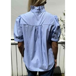 Arianna ss Blue Stripe Blouse