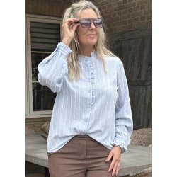 Arin Blouse- Blue/white Stripe