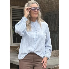 Arin Blouse- Blue/white Stripe