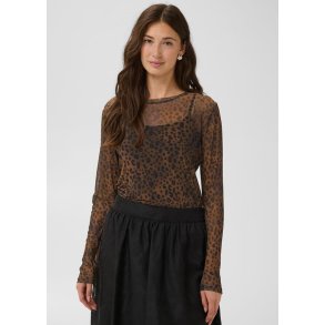 Ashley Blouse- Brown Leopard