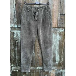 Stretchy Velvet Pants- Khaki